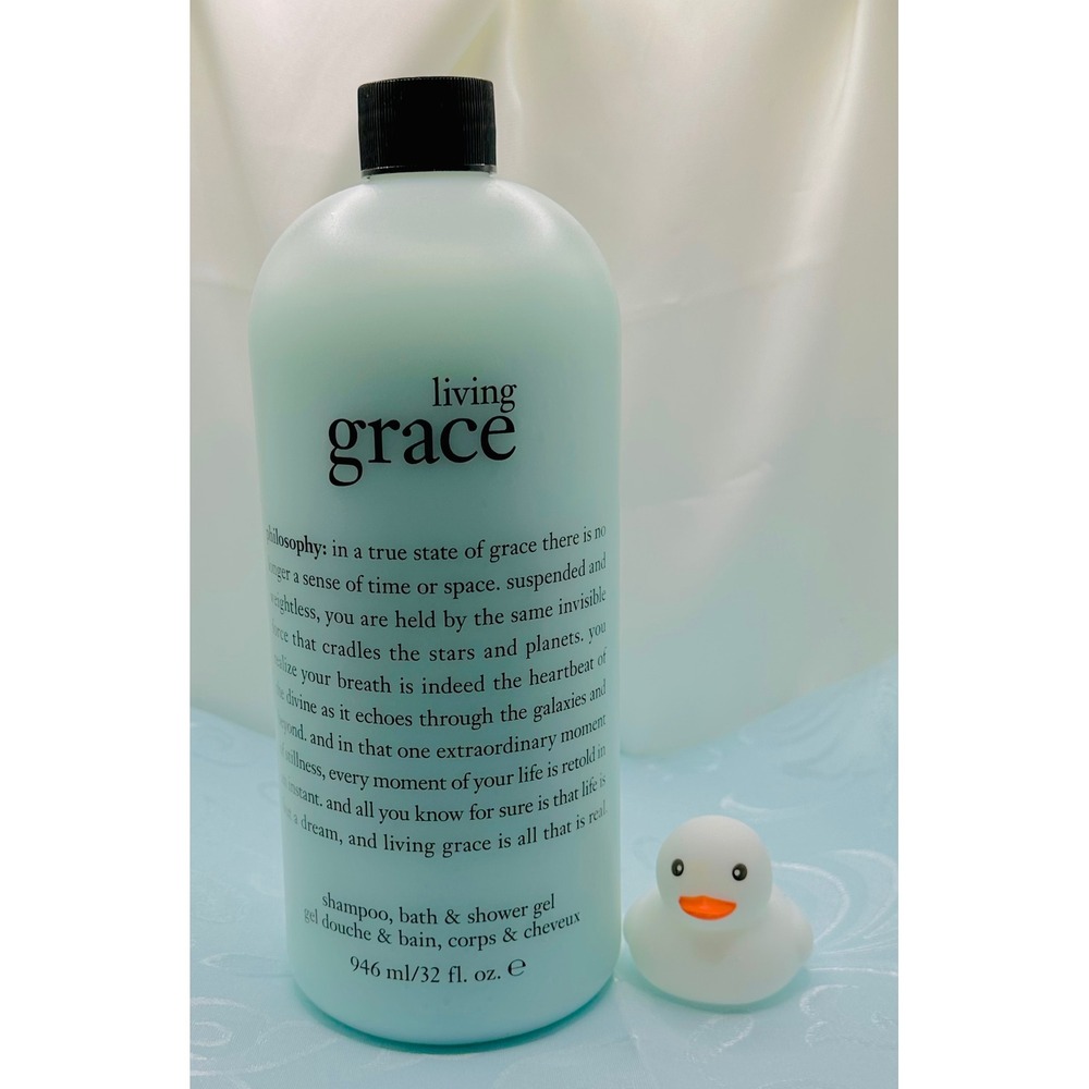 Large 32 oz Philosophy Living Grace 3-in-1 Shampoo Bath & Shower Gel w/ pump